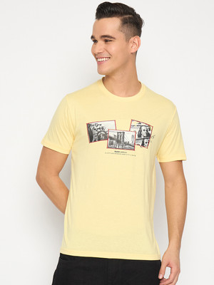 DUKE Printed Men Round Neck Yellow T-Shirt