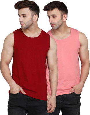 SLOWLORIS Solid Men Round Neck Multicolor T-Shirt