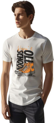 Millionemotions Graphic Print Men Round Neck White T-Shirt