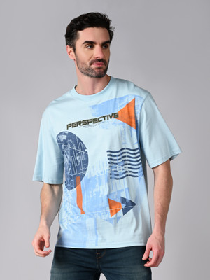 KILLER Solid Men Round Neck Light Blue T-Shirt