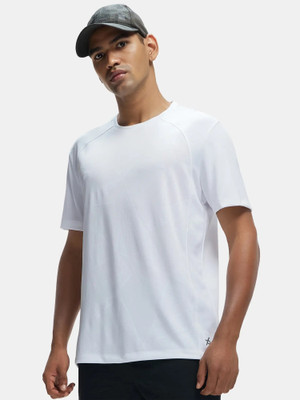 JOCKEY Solid Men Round Neck White T-Shirt