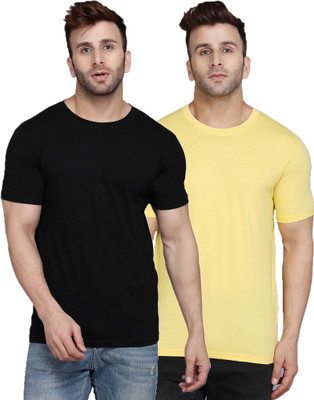 TEEFOX Solid Men Round Neck Multicolor T-Shirt