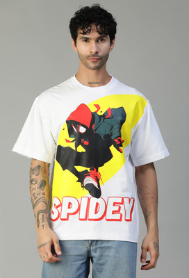 Dili Clothing Graphic Print Men Round Neck White T-Shirt
