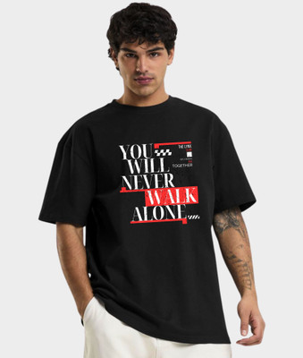LYNX CLUB Printed Men Round Neck Black T-Shirt