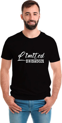 SmarTee Street Typography Men Round Neck Black T-Shirt