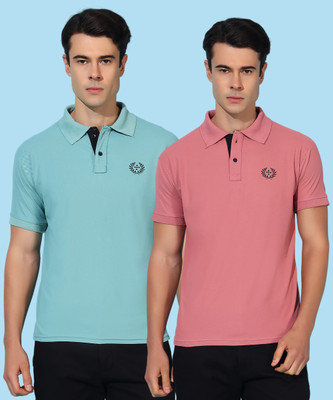 METRONAUT Solid Men Polo Neck Multicolor T-Shirt