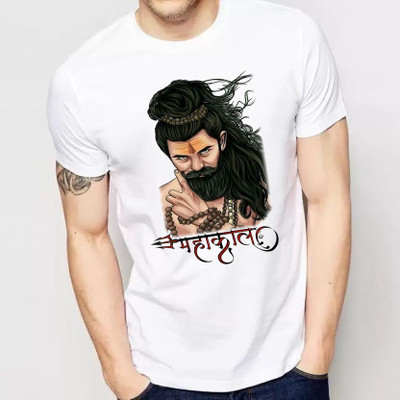 SQF Printed, Typography Men Round Neck White T-Shirt