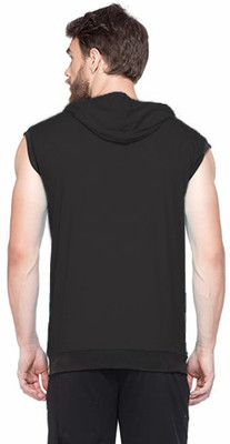 JB Jangoboy Solid Men Hooded Neck Blue T-Shirt