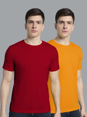 FBAR Solid Men Round Neck Multicolor T-Shirt
