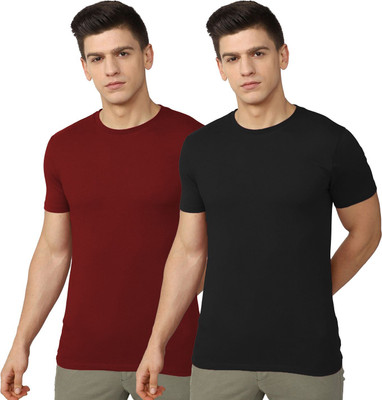 OrrganicChics Solid Men Round Neck Multicolor T-Shirt