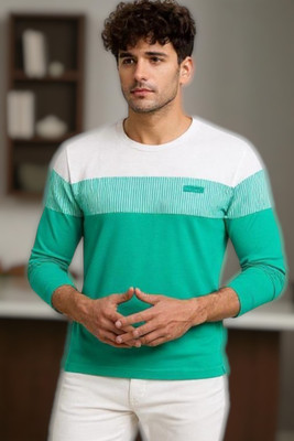 FASHIUM Printed Men Round Neck Green T-Shirt