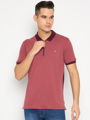 DUKE Solid Men Polo Neck Multicolor T-Shirt