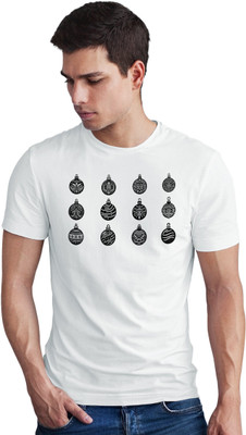 Seek Buy Love Printed Men Round Neck White T-Shirt