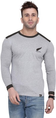 Polo Plus Colorblock Men Round Neck Grey T-Shirt