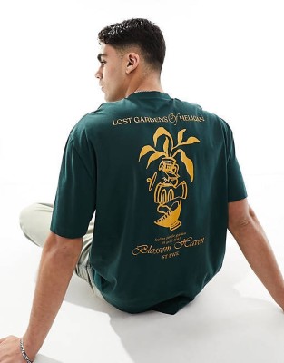 MONKEY BOYS Graphic Print Men Round Neck Dark Green T-Shirt