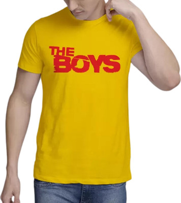 Yobdel Typography Men Round Neck Yellow T-Shirt