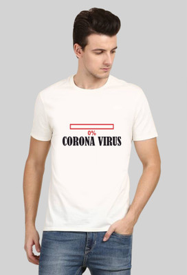 ShikharRetails Printed Men Round Neck White T-Shirt