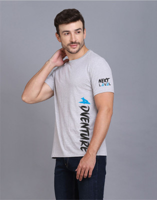 MINISTRY OF FRIENDS Printed Men Round Neck Grey T-Shirt