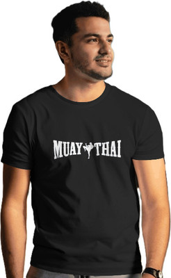 VASAL Printed Men Round Neck Black T-Shirt