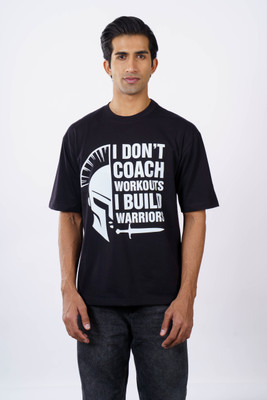 Bandar Baant Graphic Print Men Round Neck Black T-Shirt