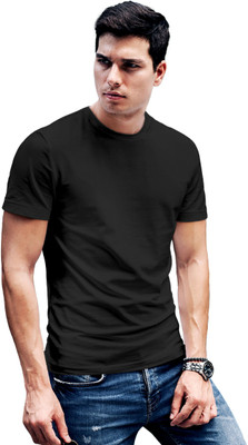 Fighterhero Solid Men Round Neck Grey T-Shirt