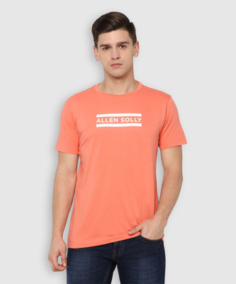 Allen Solly Graphic Print Men Round Neck Orange T-Shirt