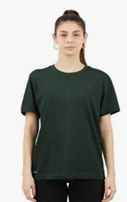KAMALD Self Design Women Round Neck Black T-Shirt