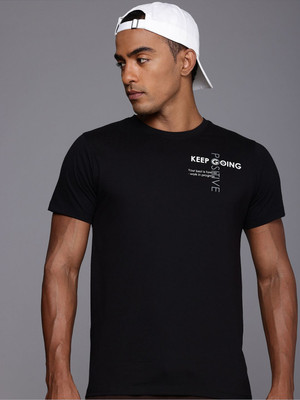 HRX by Hrithik Roshan Printed Men Round Neck Black T-Shirt