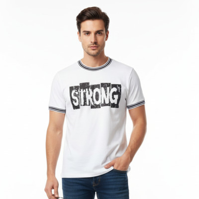 zinpand Typography, Graphic Print Men Round Neck Maroon T-Shirt