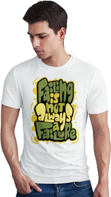 Seek Buy Love Printed Men Round Neck White T-Shirt