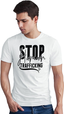 Seek Buy Love Printed Men Round Neck White T-Shirt