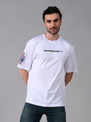 KILLER Printed Men Round Neck White T-Shirt