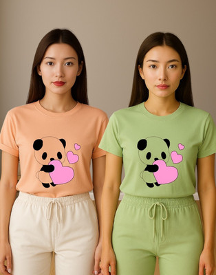 Berlin Graphic Print Women Round Neck Multicolor T-Shirt