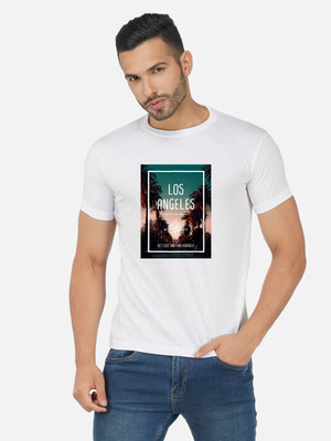 Moda Rapido Printed Men Round Neck White T-Shirt
