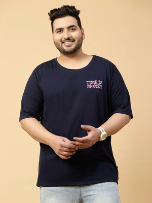 RIGO Printed Men Round Neck Blue T-Shirt