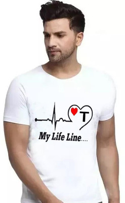 Treasurelook Printed Men Round Neck White T-Shirt