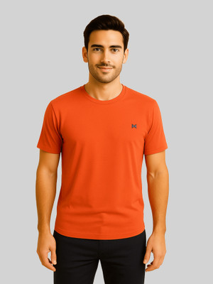 Force NXT Solid Men Round Neck Red T-Shirt