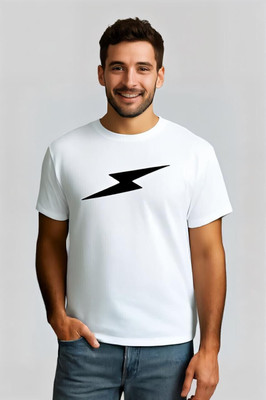 Royal Creations By Rv Printed Men Round Neck White T-Shirt