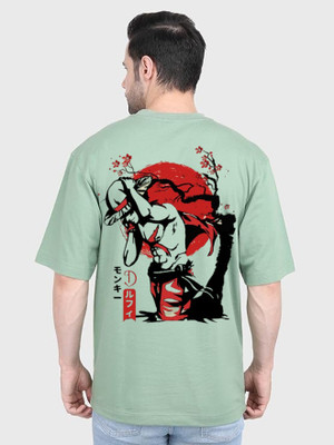 FASHNET Printed Men Round Neck Green T-Shirt