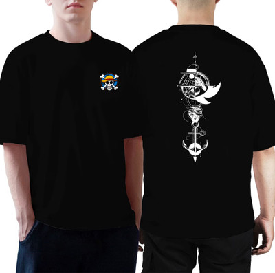 VEE SAA Printed Men Round Neck Black T-Shirt