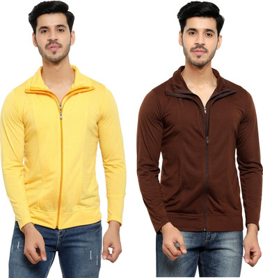 JB Jagoboy Solid Men Polo Neck Yellow, Brown T-Shirt