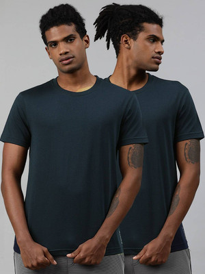 LEVI'S Solid Men Round Neck Dark Blue T-Shirt