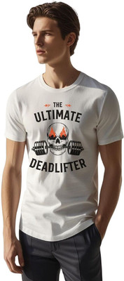 Millionemotions Graphic Print Men Round Neck White T-Shirt