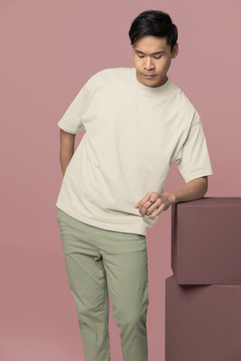 MAJESTITCH Printed Men Round Neck White T-Shirt