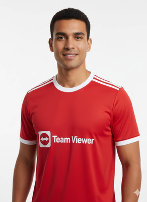 Smv Printed Men Round Neck Red T-Shirt