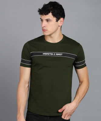 Urbano Fashion Typography Men Round Neck Green T-Shirt