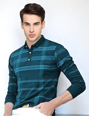 Autna Printed Men Polo Neck Grey T-Shirt