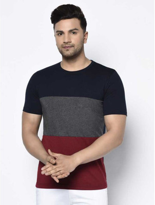 UNICUS APPAREL Colorblock Men Round Neck Multicolor T-Shirt