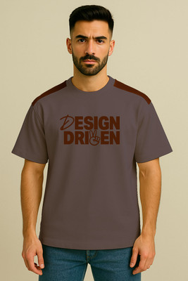 Culish Trend Printed Men Round Neck Pink T-Shirt