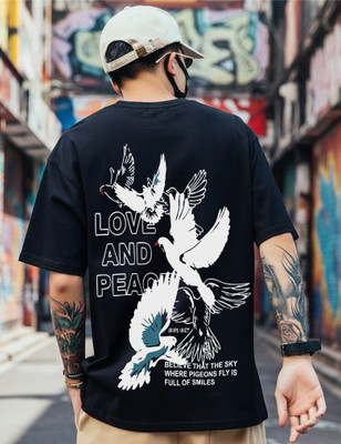 Uniplanet Store Printed Men Round Neck Black T-Shirt